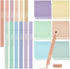 Yinder 12 Pcs Bible Highlighters - No Bleed, Pastel Colors Chisel Tip, 300 Sheets Cream Colors Transparent Sticky