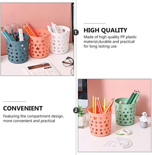 DOITOOL Locker Accessories Pencil Holder, 4pcs Desktop Office Pen Pencil Holder Cup, Makeup Brush Storage Organizer