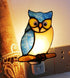 HUIMIEJU Tiffany Glass Owl Night Light for Kids