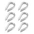 6Pcs M5 Stainless Steel Thimbles, 1/4" Wire Rope Thimbles for Diameter Cable Rigging