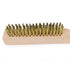 Heavy Duty Brass Brush Set 2Pcs, MAXMAN Brass Wire Brush, Metal Brush for Cleaning Rust with 10" Curved Beechwood Handle