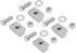 Keenso 4 Sets 3/8 Inch-16 Pickup Bed Rail T Slot Nuts, Truck Compartments Stainless Steel Bed Rail Nut Screw Kit