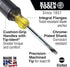 Klein Tools 85442 Screwdriver 2-Piece Set, Made in USA, 1/4 Keystone and #2 Phillips, Cushion Grip, Round and Square Shank, Heat Treated, Meets or Exceeds ASME/ANSI by Klein Tools