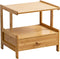 SHIPUNAYE Printer Stand, 2 Tier Small Printer Stand with Rolling Wheel, Heavy Duty