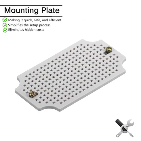 QILIPSU Junction Box with Mounting Plate, 110x80x70mm, Grey Plastic DIY Electrical Project Case, IP67 Waterproof