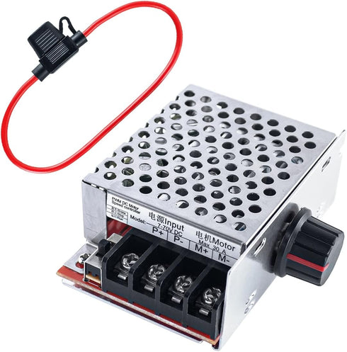 PWM Motor Speed Controller DC 7-70V 30A for 12V 24V 36V 48V with 30 Amp Fuse