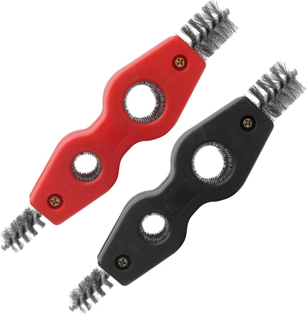 2PCS 4-in-1 Copper Tubing Brush, Steel Bristles Deburring Tool for Plumbing Installation and Copper Pipes