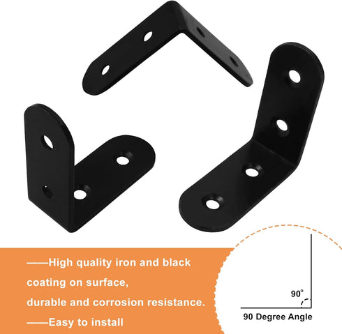 Zorveiio 8 1.8" 1.8" 90 32 Pcs L Bracket Corner Brace x Metal Corner Bracket Degree Right Angle for Shelves Chair