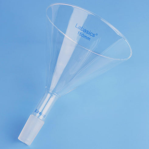 Glass Funnel Short Stem Powder Filter with 150 mm Top Outer Dimension and 24/40 Inner Joint