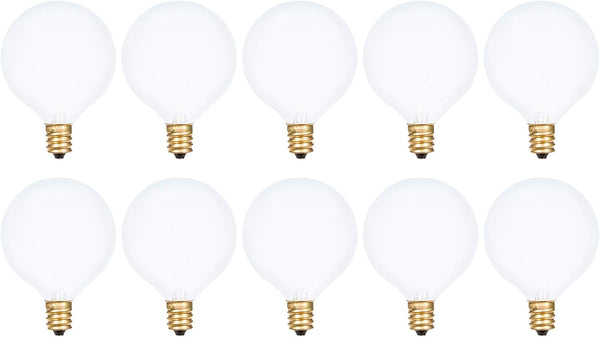 Simba Lighting Small Globe G16.5 Round Bulb 40W E12 Candelabra Base (10