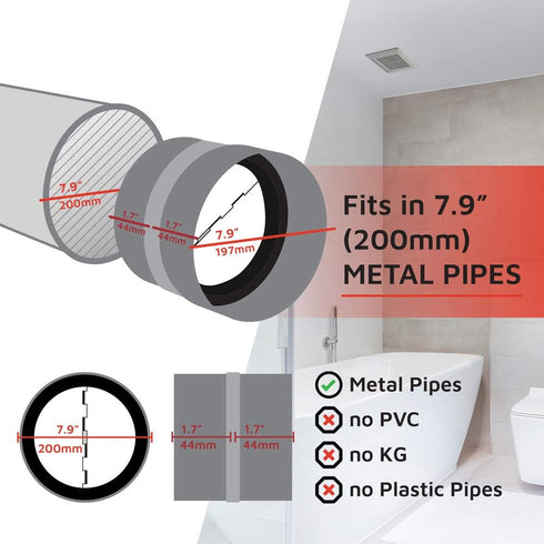 8" neverest RK Backdraft Shutter Damper Connector Duct Professional