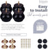 Btowin 2 inch 4Pcs 5/16'' Solid Wood Furniture Legs, Round Wooden Bun Feet with Threaded Hanger Bolts & Mounting Plate