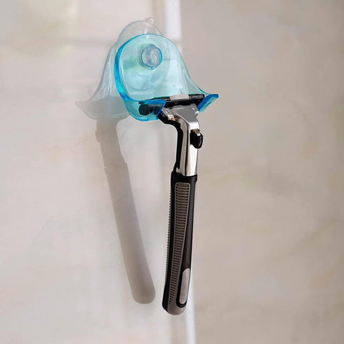 2 Pack Suction Cup Razor Holder for Shower Wall Accessories No-Drill Shower Razor Holder Suction Caddies Waterproof