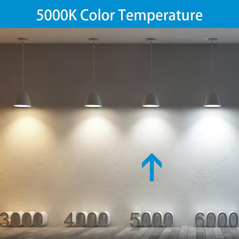 Bulb E26 Bulb, 10W 75W, Dimmable, 1100LM, 5000K, E26 Bulbs (5000K, 2 Pack) LED Puck Light with Screw, Mini Flat Light