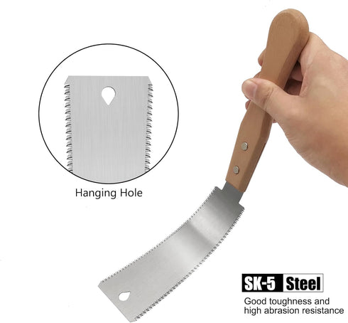 6 Inch Hand Saw, Japanese Pull Saw Double-sided Fine Teeth Wood Saw for Hardwood & Softwood Woodworking Trim