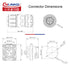 CNLINKO YM-20 Industrial Waterproof Connector, IP68 Circular Military Design Aviation Connector, M20 2-12 Pin Flange