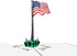 iGifts And Cards Patriotic 3D Pop Up Greeting Card, American Flag, All Occasion