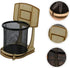 Basketball Stand Pen Holder, Kid Pencils Mesh Wire Pencil Cup Holder, Child Desk Kids Office Wood Grain Storage Box