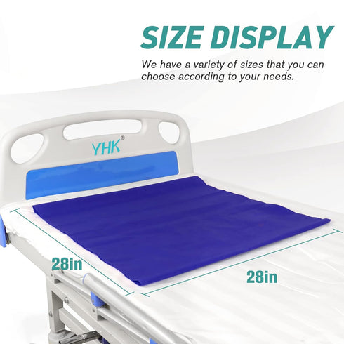 Tubular Slide Sheet for Patient Transfer, 28"x28" Blue Sliding Draw Sheets for Elderly, Hospital Bed, Home Care