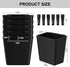 WBKATN 6 Pack 6 6 Rolling Cart Accessories, Black Plastic Hanging Cup Holder for Utility Storage Carts Organizer