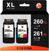 COCCINK 260XL 261XL Ink Cartridge Replacement for Canon Pixma TS6420 TS6420a TS6400 TS5300 TS5320 TR7020 TR7020a TR7022