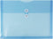 JAM PAPER Plastic Envelopes with Button & String Tie Closure, Blue, 12/Pack