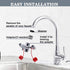 Faucet Mounted Eyewash Station with Cover - Emergency Eye Wash Unit for Lab, Office, Home