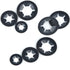 260pcs 7 Size Internal Tooth Starlock Washers Locking Washer Assortment Kit, Black Oxide Finish