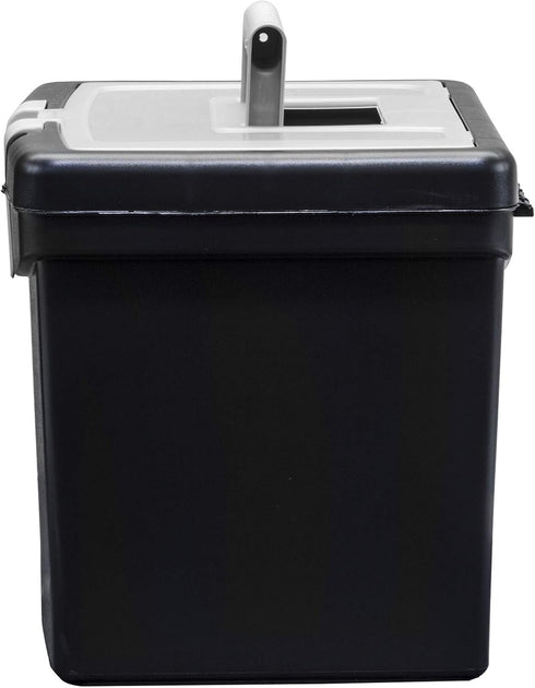 Storex Portable File Box with XL Lid, 11 x 13-1/2 x 11 Inches, Black