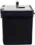 Storex Portable File Box with XL Lid, 11 x 13-1/2 x 11 Inches, Black