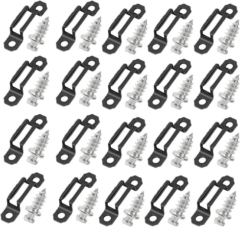 UtySty 20 Pack Furniture Panel Connector Bracket Invisible Slide-on Screw Hook Hidden Channel