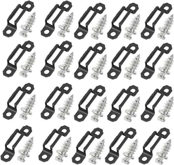 UtySty 20 Pack Furniture Panel Connector Bracket Invisible Slide-on Screw Hook Hidden Channel