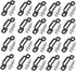 UtySty 20 Pack Furniture Panel Connector Bracket Invisible Slide-on Screw Hook Hidden Channel