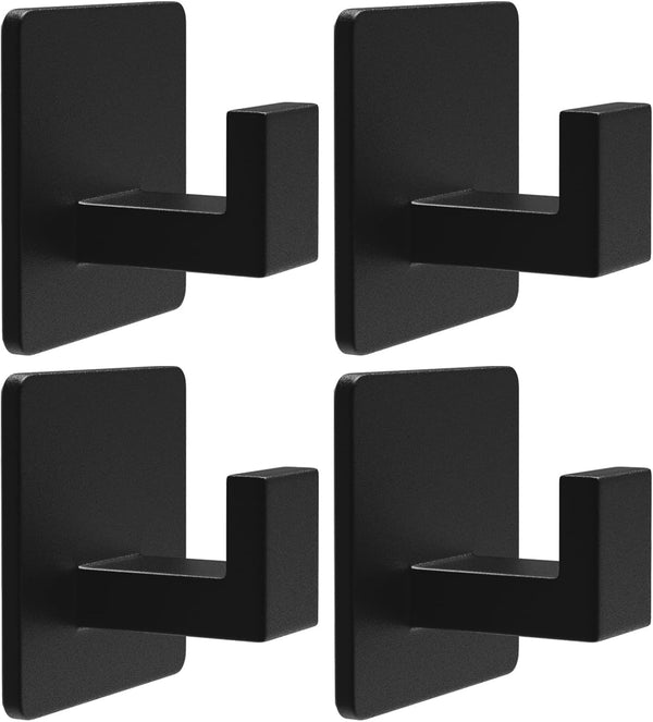 VAEHOLD Heavy Duty Adhesive Towel Hooks, Aluminum Wall Hooks for Kitchen, Bathroom, Coat, Hat, Towel, Robe, Clothes