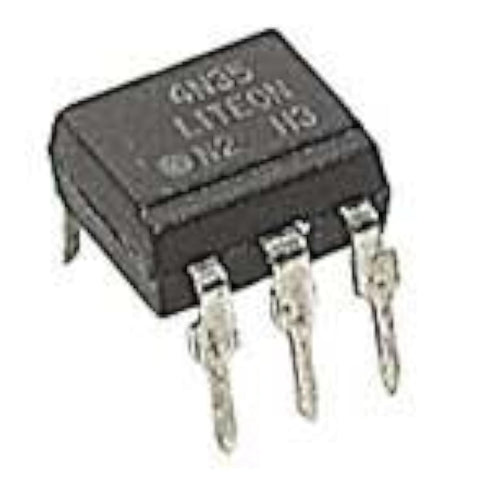 Major Brands 4N35 Optocoupler, 1 Channel DC Input Trans with Base DC Output, 6-Pin, Pack of 20