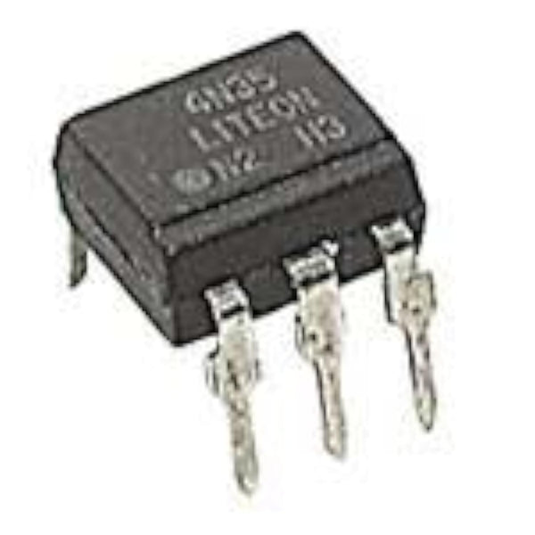 Major Brands 4N35 Optocoupler, 1 Channel DC Input Trans with Base DC Output, 6-Pin, Pack of 20