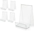 ZOEY 5 Pack Acrylic Book Easel Stand with Ledge for Displaying Books, Music Sheets, Artworks, CD, Tablet