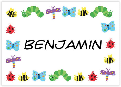Hygloss Products Bugs Self Adhesive Kids Name Tags, 3.5 x 2.5 Inch, 36 Pack