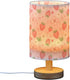 ALAZA Bedside Table Lamp for Bedroom Strawberry Pink Floral Nightstand LED Light Lamps with USB Port Linen Fabric Shade
