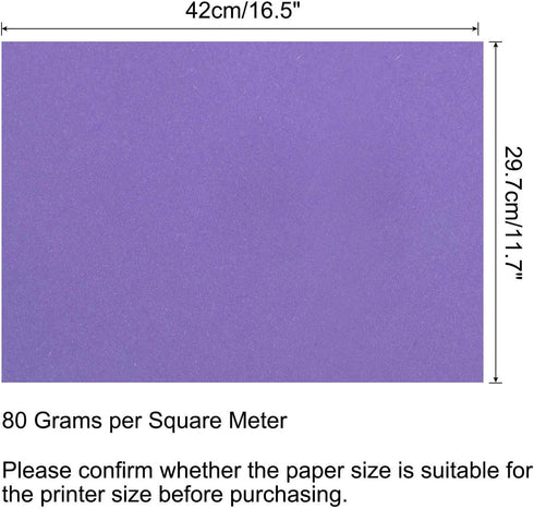 50 16.5 11.7 Inch 80gsm MECCANIXITY Sheets Colored Copy Paper x Printer Paper Dark Purple for Office Printing, Document