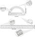 Tdfronien 2 Packs 12 Inch 6 Inch Set Set Set Plastic Ruler and Plastic Protractor Clear Math Geometry Classroom Angle