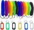SENHAI 12 pcs Wristband Keychains & 6 pcs Key Tags, Plastic Coil Stretch Elastic Spring Bracelet Key Ring