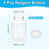 PATIKIL 5 Pcs 200ml Reagent Bottles, PET Wide Mouth Round Bottles with Screw Cap for Lab Water Reagent Liquids Solid Sample Storage Seal, Transparent by PATIKIL