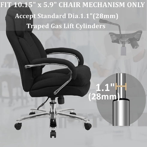 Heavy Duty Office Chair Tilt Control Mechanism Replacement Parts, 500LBs Swivel Tilt Base with 5.95" x 10.15" Mounting