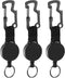 DELSWIN Retractable Key Chain Key-Rings, Heavy Duty Key Holder Belt Clip with Multitool Carabiner, Pack of 3