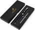BEILUNER Ballpoint Pens, Stunning Black Chrome with Silver Trim, Best Gift Set for Men & Women, Gift Box with Refill