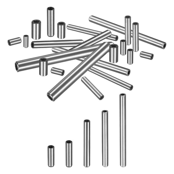 uxcell 10pcs M4 Internal Thread Dowel Pin 5 Sizes Chamfering Flat Carbon Steel