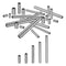 uxcell 10pcs M4 Internal Thread Dowel Pin 5 Sizes Chamfering Flat Carbon Steel