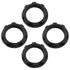 E-outstanding E12 4PCS 3/4 Inch E12 28MM 19MM Light Socket Ring I.D Black Phenolic Rings for Threaded Candelabra Base