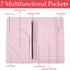Server Books Cute Pink Waitress Book with Zipper Strawberry Leather Server Notebooks with Pocket Money Organizer Wallet